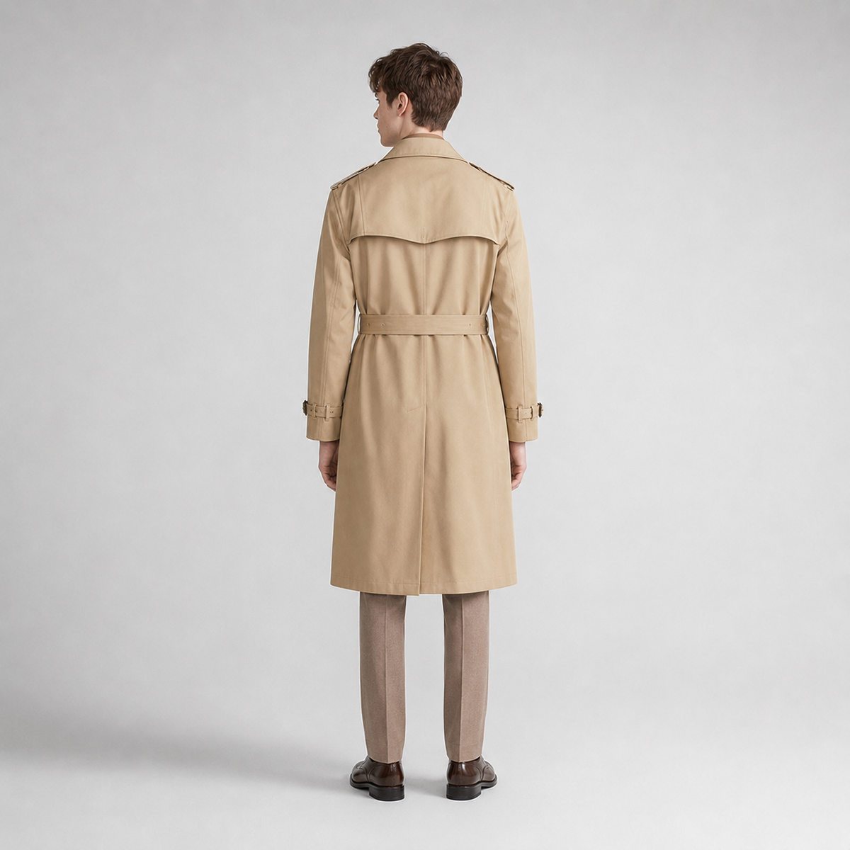 Trench-coat ceinturé pour homme Montarello à double boutonnage