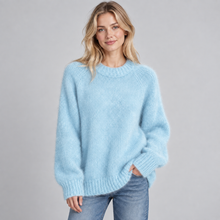 Montarello Women's Jumper Fluffy Knit Round Neck