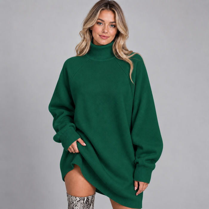 Montarello Women's Jumper Dress Oversized High Neck