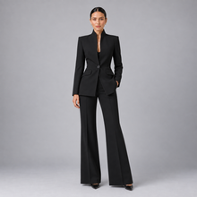Montarello Women's Tailored Blazer and Wide-Leg Trouser Suit Set