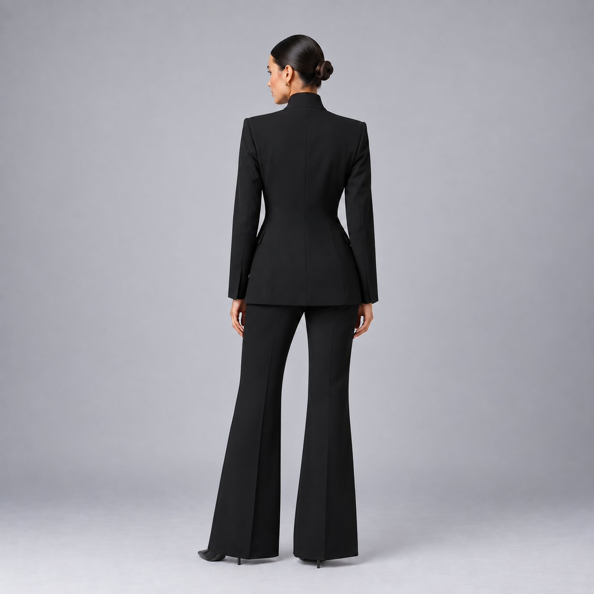 Montarello Women's Tailored Blazer and Wide-Leg Trouser Suit Set