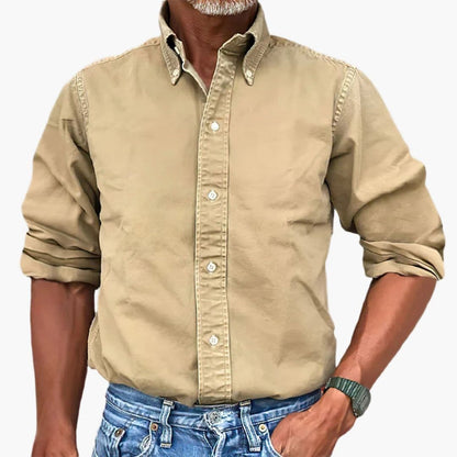 Montarello Vintage Wash Long Sleeve Shirt Men's