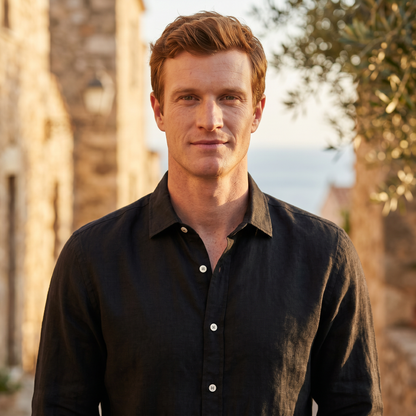 Montarello Men's Linen-Look Shirt