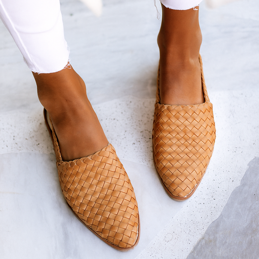 Montarello Woven Women's Pointed Flat Shoes
