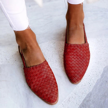 Montarello Woven Women's Pointed Flat Shoes