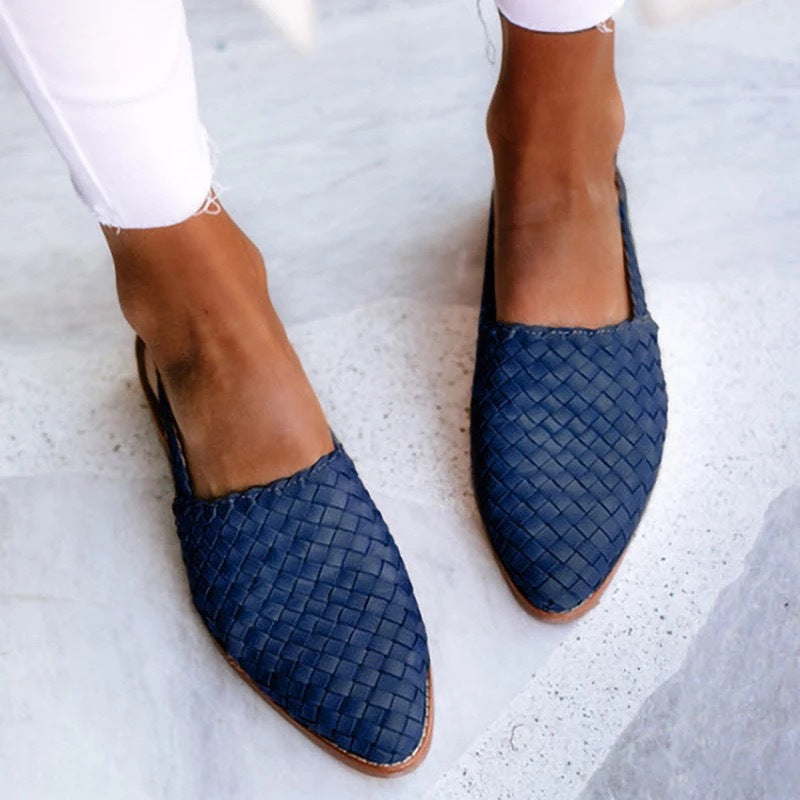 Montarello Woven Women's Pointed Flat Shoes