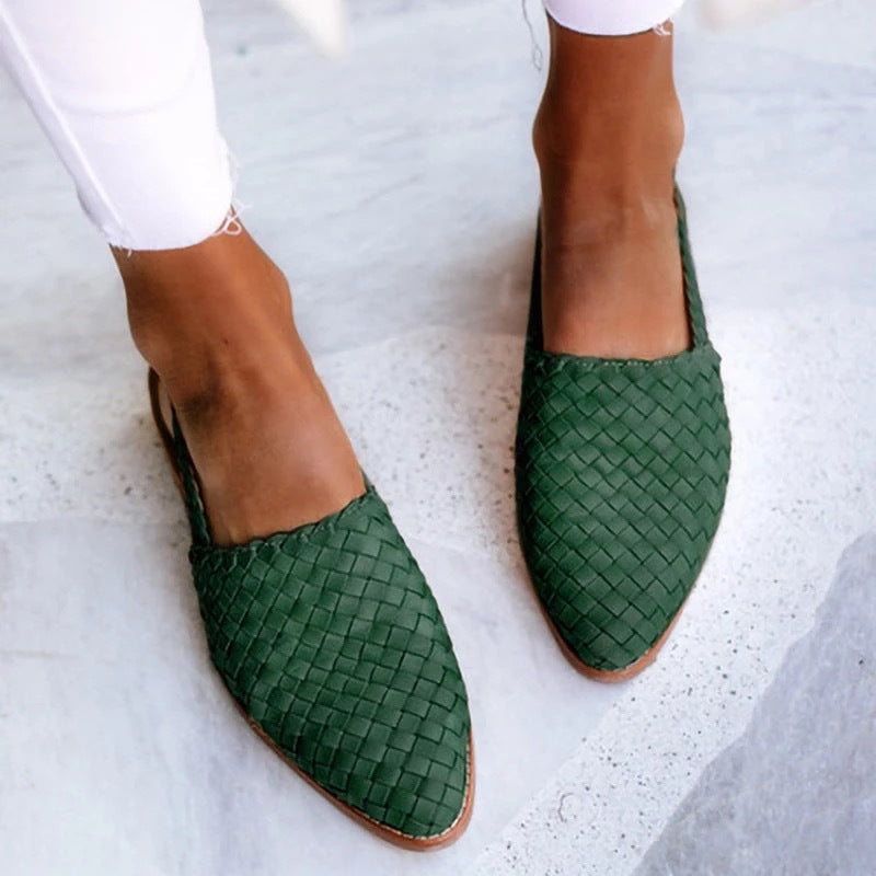 Montarello Woven Women's Pointed Flat Shoes