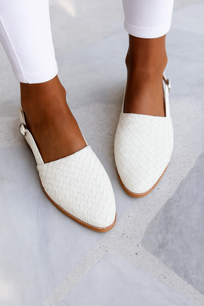 Montarello Woven Women's Pointed Flat Shoes