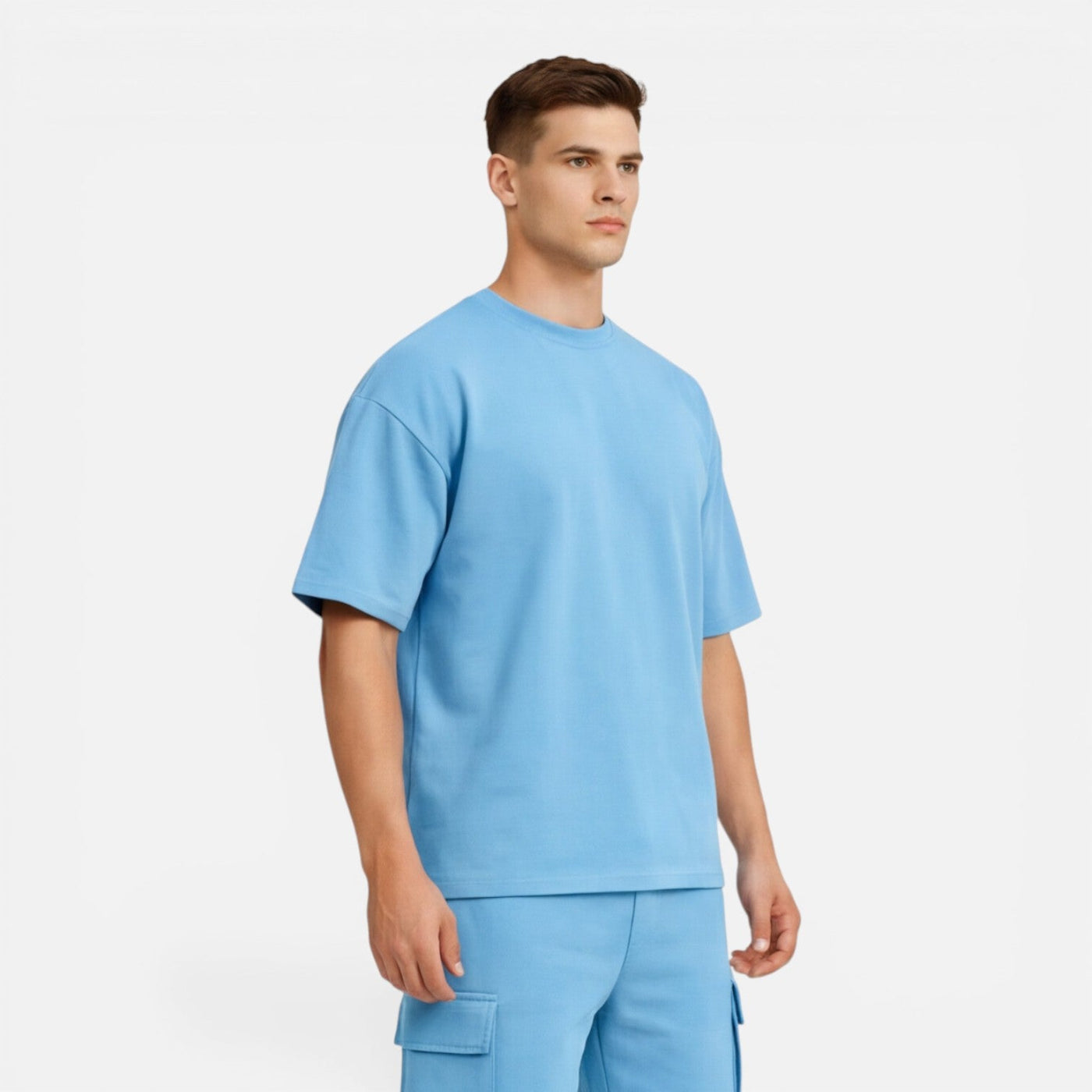 Montarello Men's Cargo Shorts & Oversized T-Shirt Summer Co-Ord Set