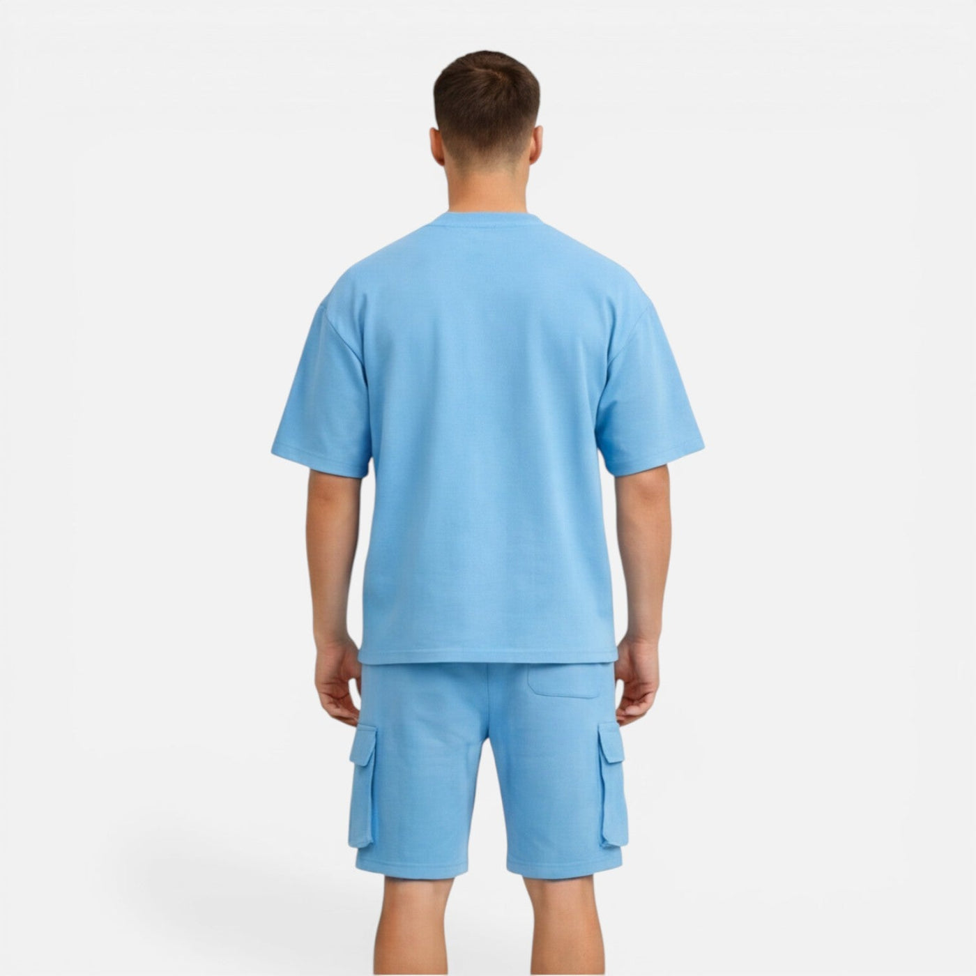 Montarello Men's Cargo Shorts & Oversized T-Shirt Summer Co-Ord Set