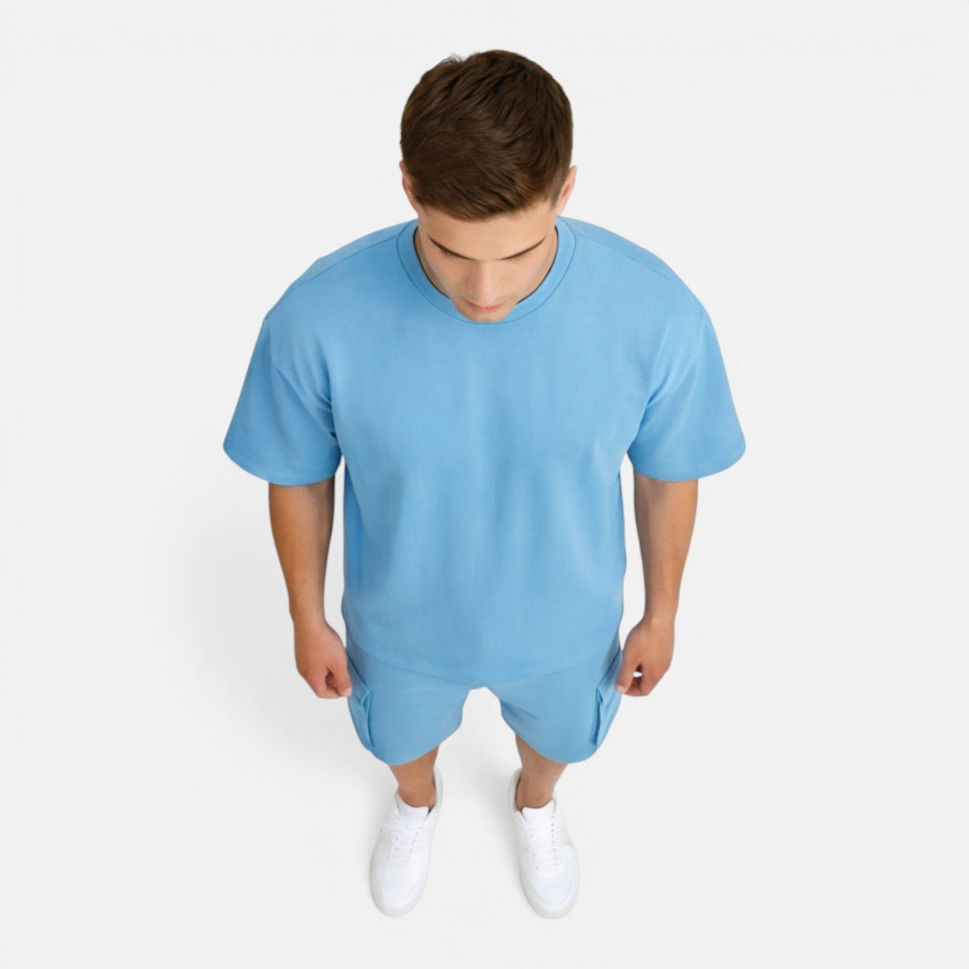 Montarello Men's Cargo Shorts & Oversized T-Shirt Summer Co-Ord Set