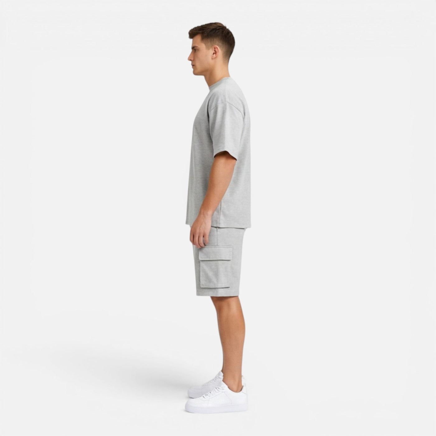 Montarello Men's Cargo Shorts & Oversized T-Shirt Summer Co-Ord Set