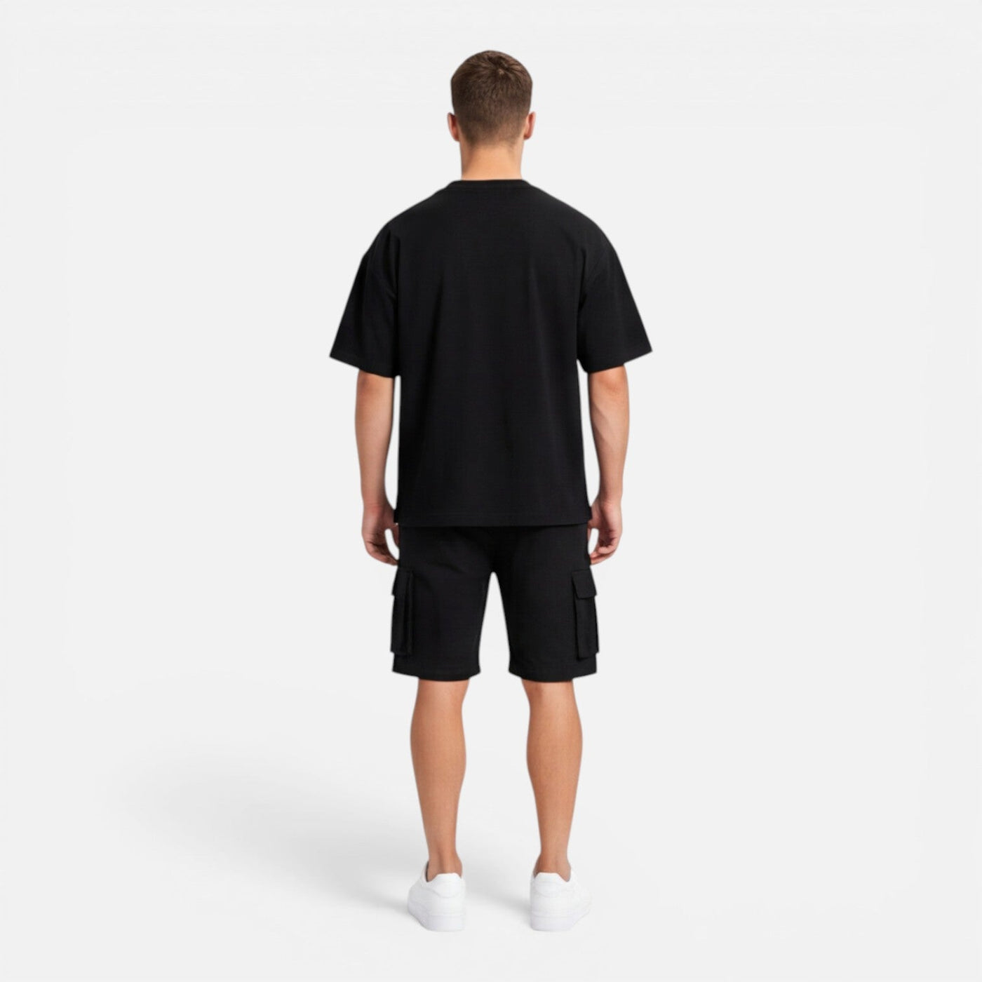 Montarello Men's Cargo Shorts & Oversized T-Shirt Summer Co-Ord Set