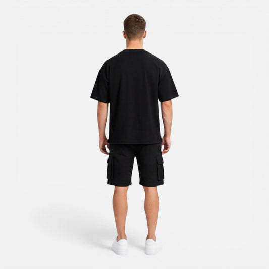Montarello Men's Oversized T-Shirt & Cargo Shorts Set