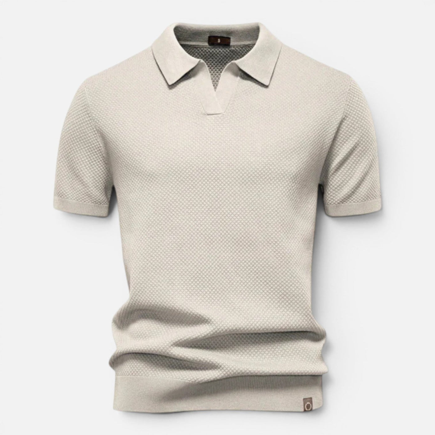 Montarello Men's Slim Fit Textured Knit Short-Sleeve Polo Shirt
