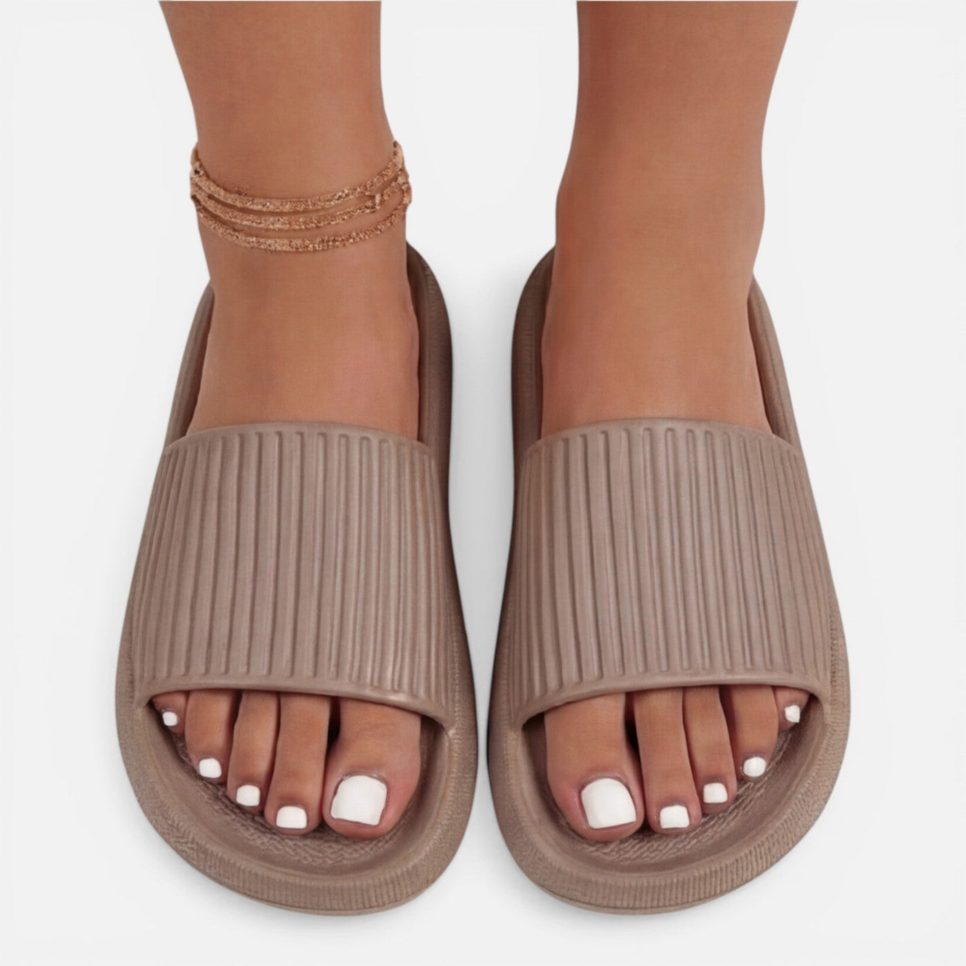 Montarello Women's Cushioned Pillow Footbed Non-Slip Slide Sandals