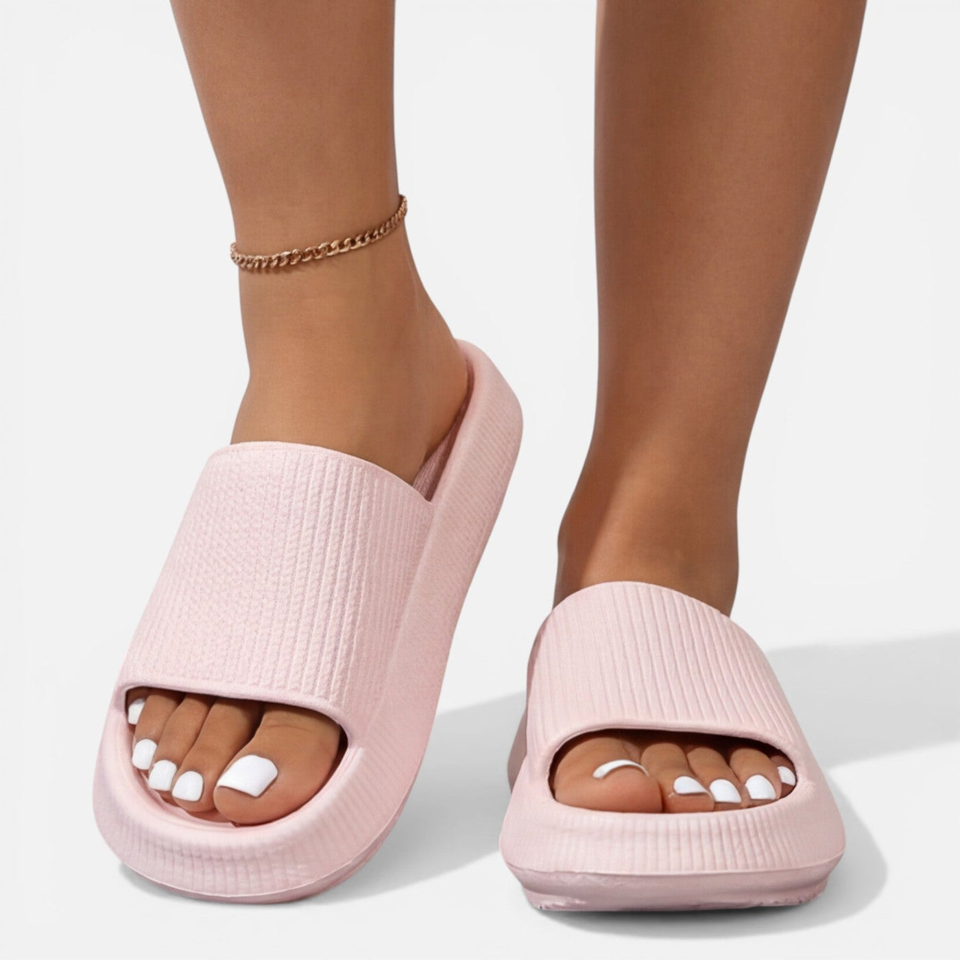 Montarello Women's Cushioned Pillow Footbed Non-Slip Slide Sandals
