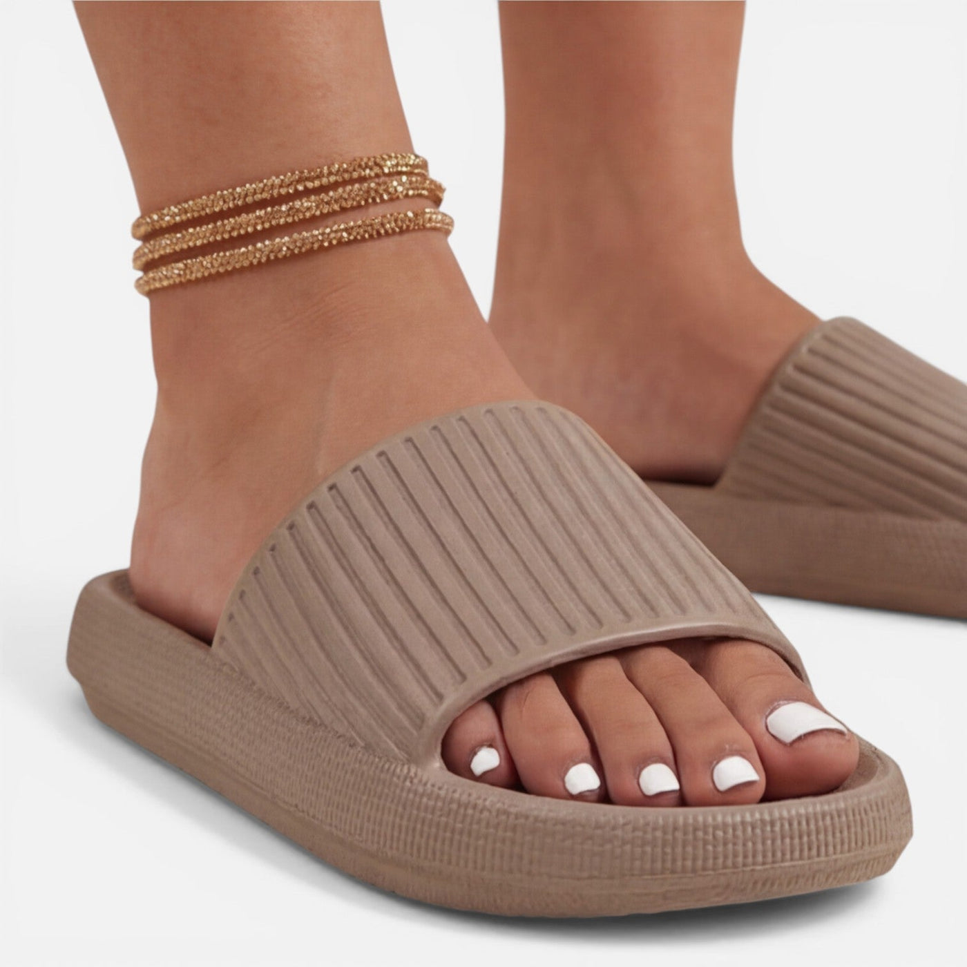 Montarello Women's Cushioned Pillow Footbed Non-Slip Slide Sandals