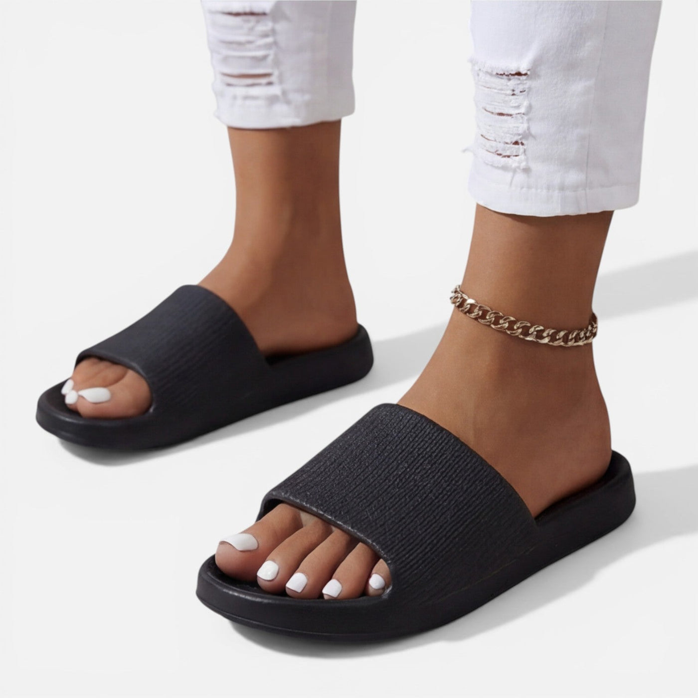 Montarello Women's Cushioned Pillow Footbed Non-Slip Slide Sandals