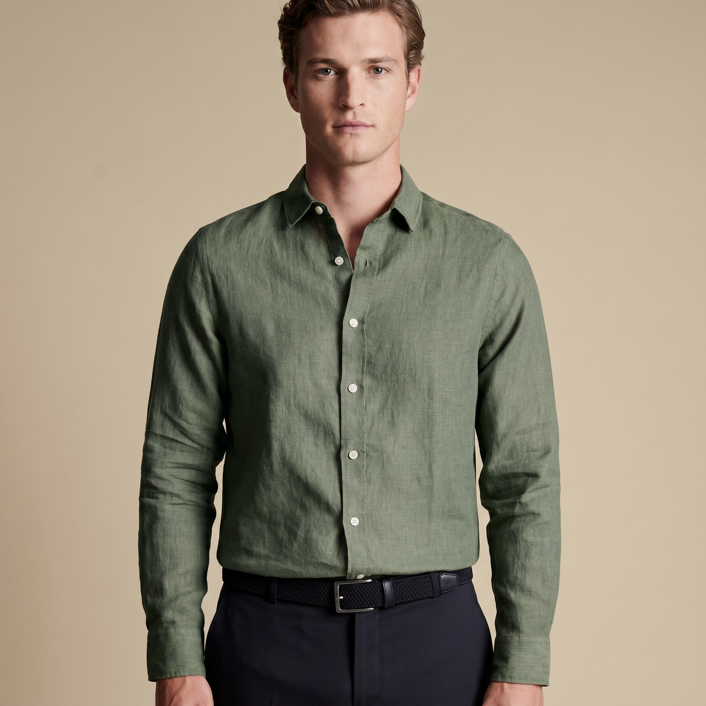 Montarello Men's Linen-Look Shirt