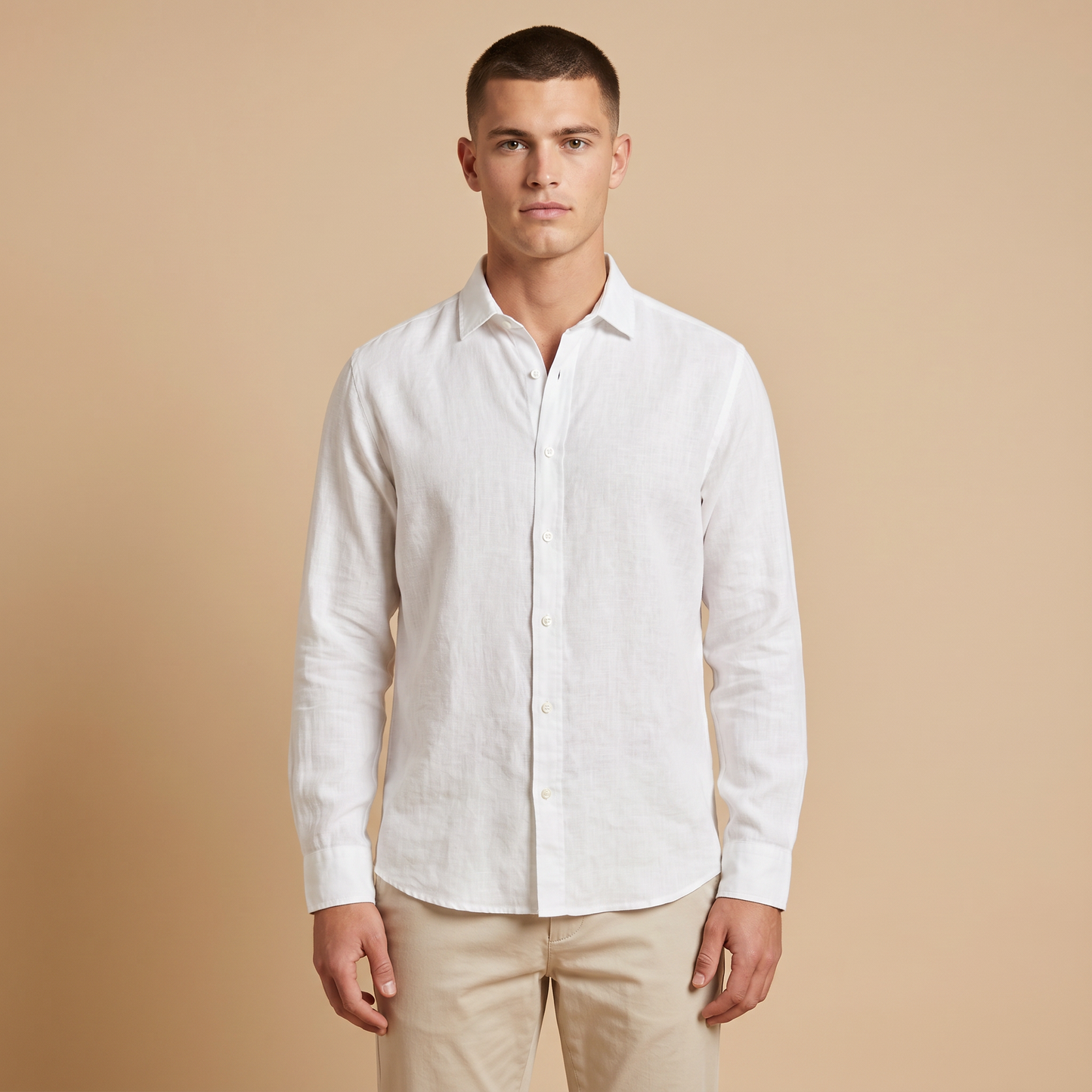 Montarello Men's Linen-Look Shirt