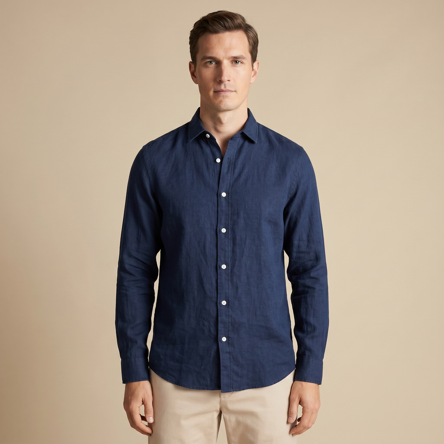 Montarello Men's Linen-Look Shirt