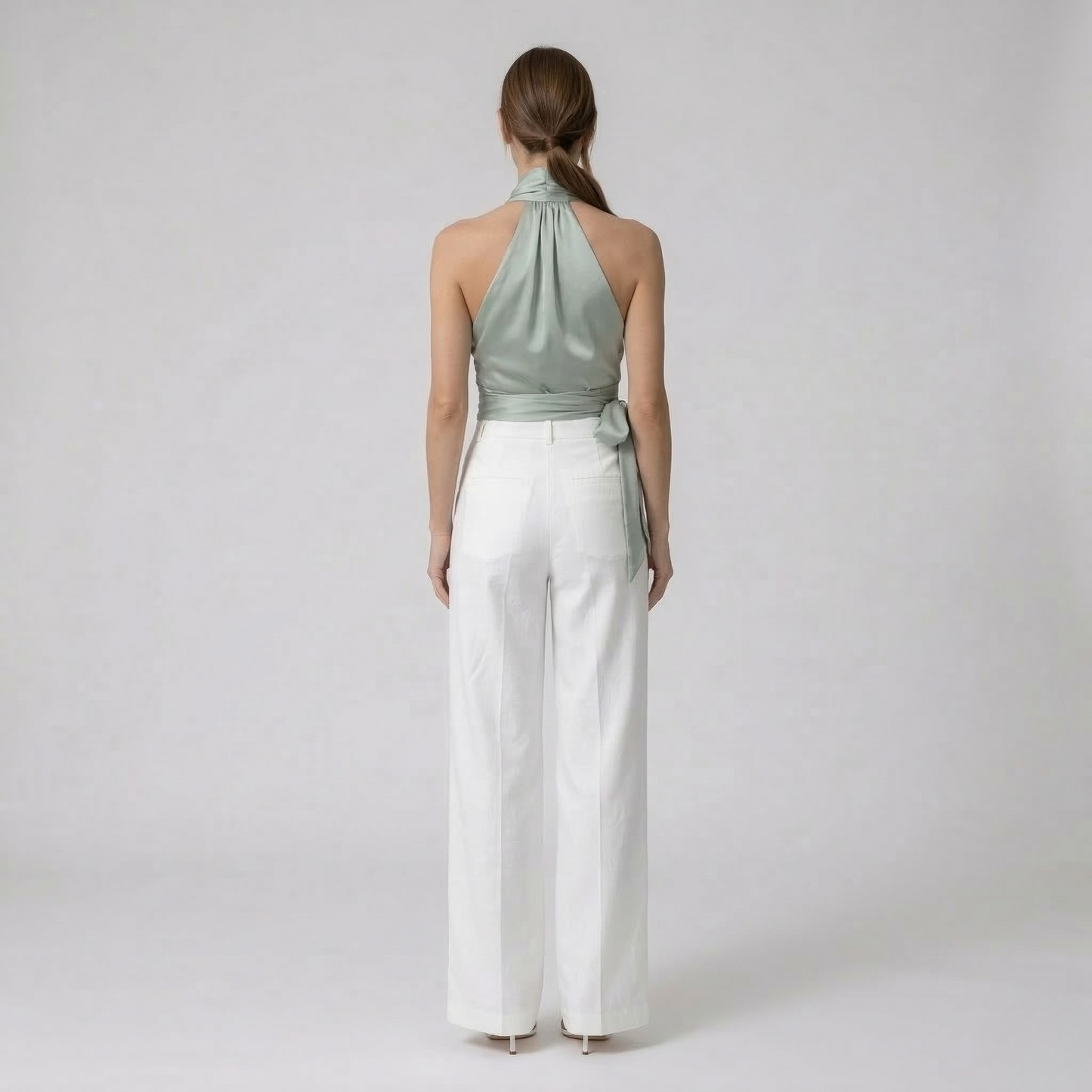 Montarello Halter Belted Sleeveless Top