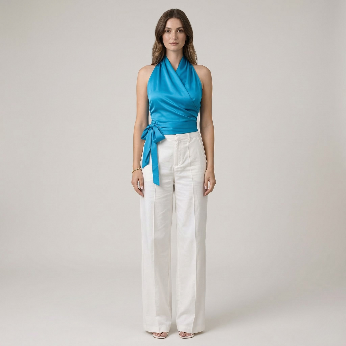 Montarello Halter Belted Sleeveless Top
