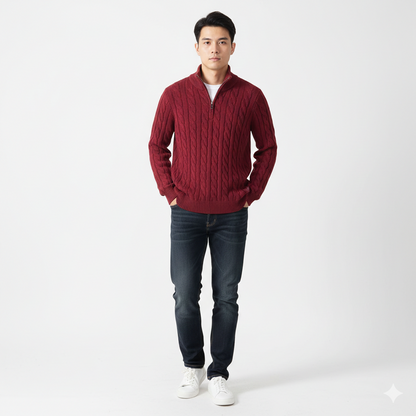 Montarello Soft Half-Zip Knit Sweater