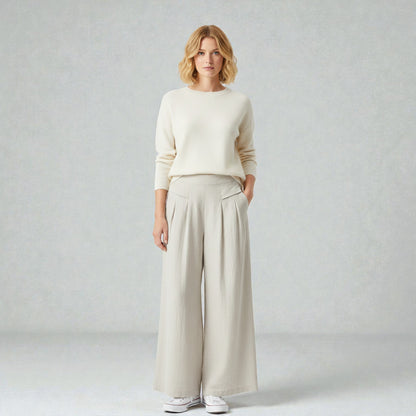 Montarello Airflow Wide-Leg Linen Trousers