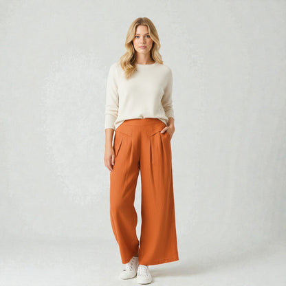 Montarello Airflow Wide-Leg Linen Trousers