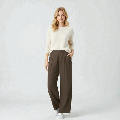 Montarello Airflow Wide-Leg Linen Trousers