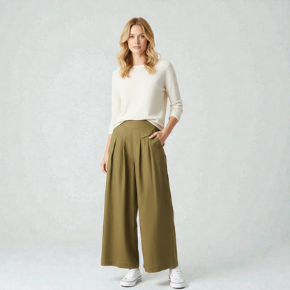 Montarello Airflow Wide-Leg Linen Trousers