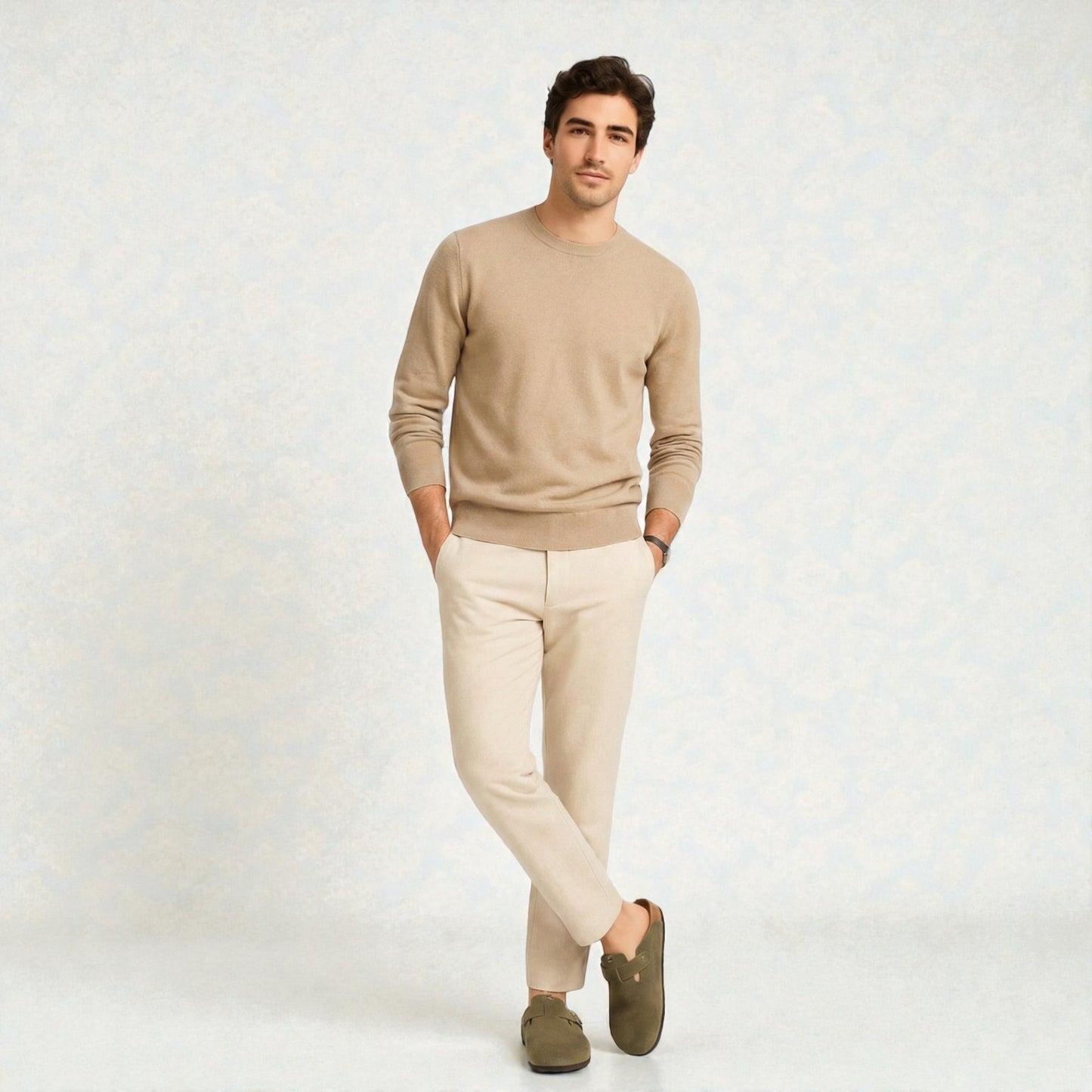 Montarello Men’s Suede Buckle Comfort Mules