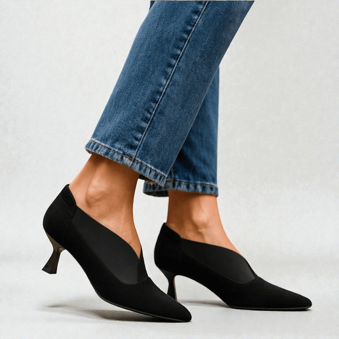 Montarello Women’s Suede Pointed-Toe Heels