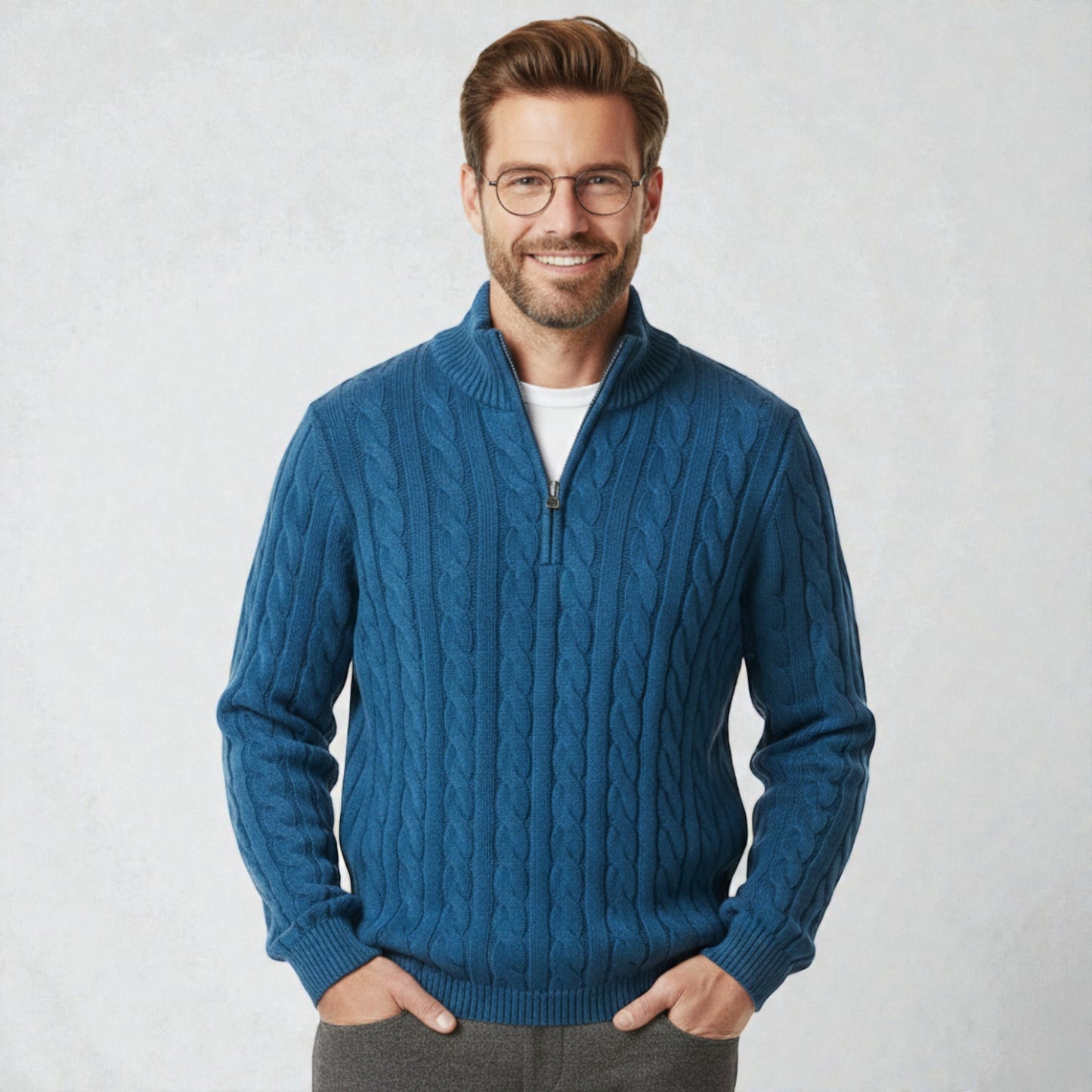 Montarello Soft Half-Zip Knit Sweater
