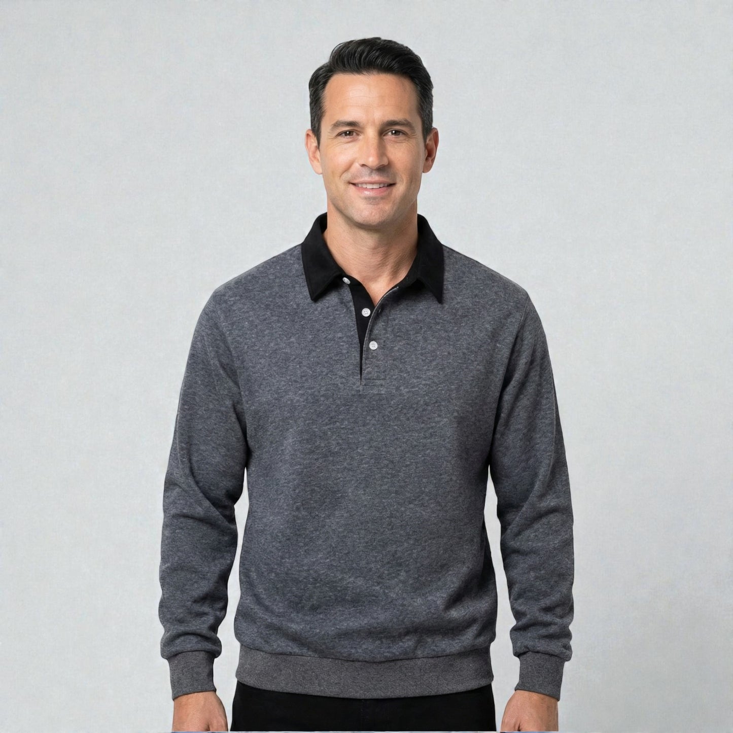 Montarello Men’s Polo Collar Knit Sweater