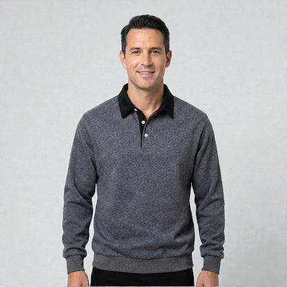Montarello Men’s Polo Collar Knit Sweater