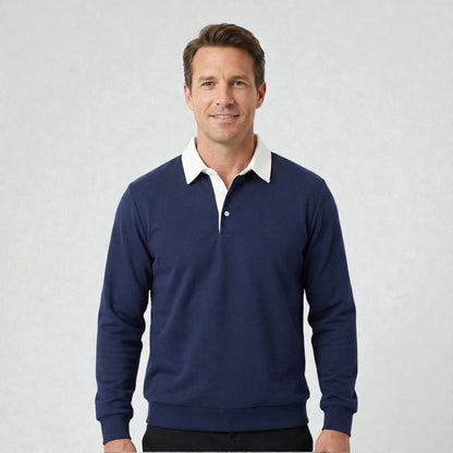 Montarello Men’s Polo Collar Knit Sweater