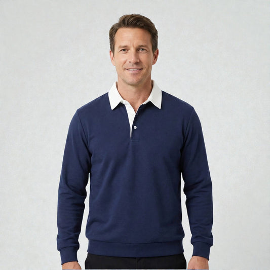 Montarello Men’s Polo Collar Knit Sweater