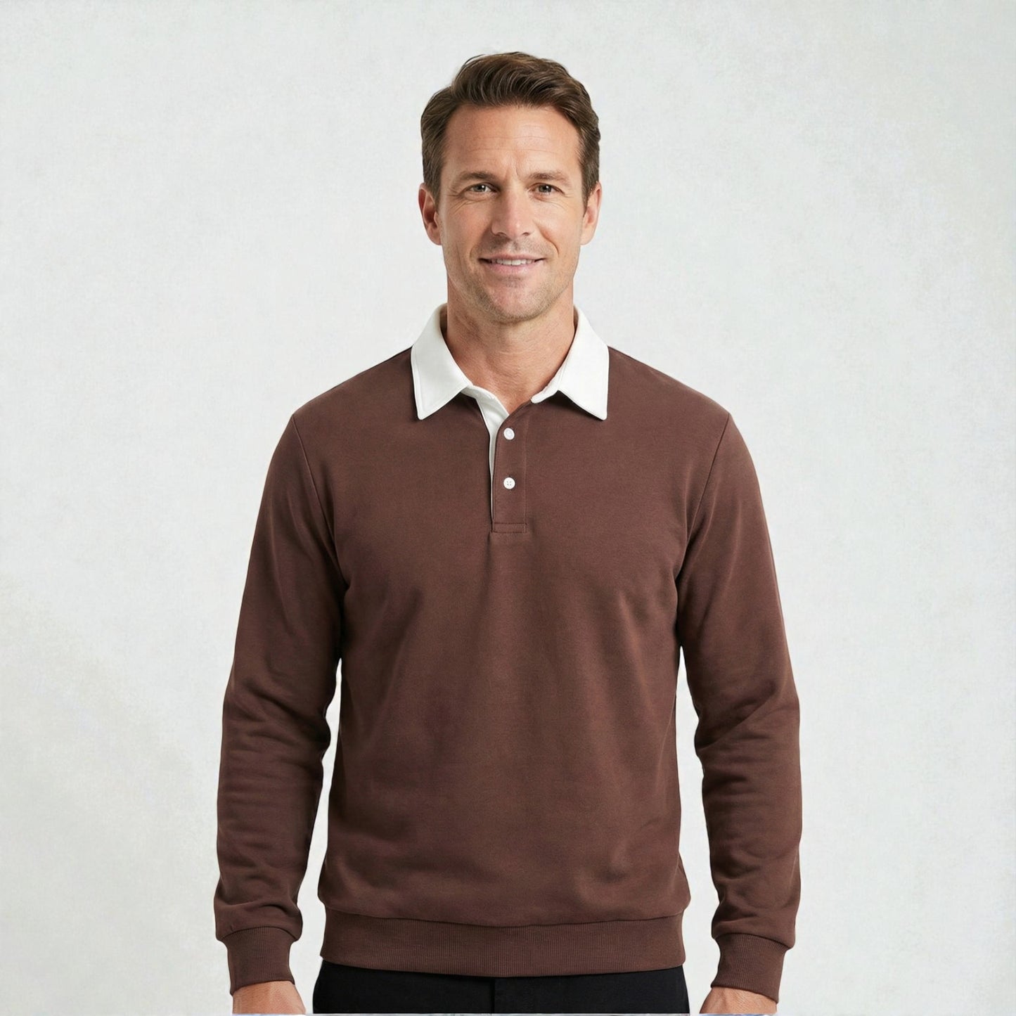 Montarello Men’s Polo Collar Knit Sweater