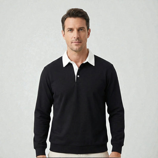 Montarello Men’s Polo Collar Knit Sweater