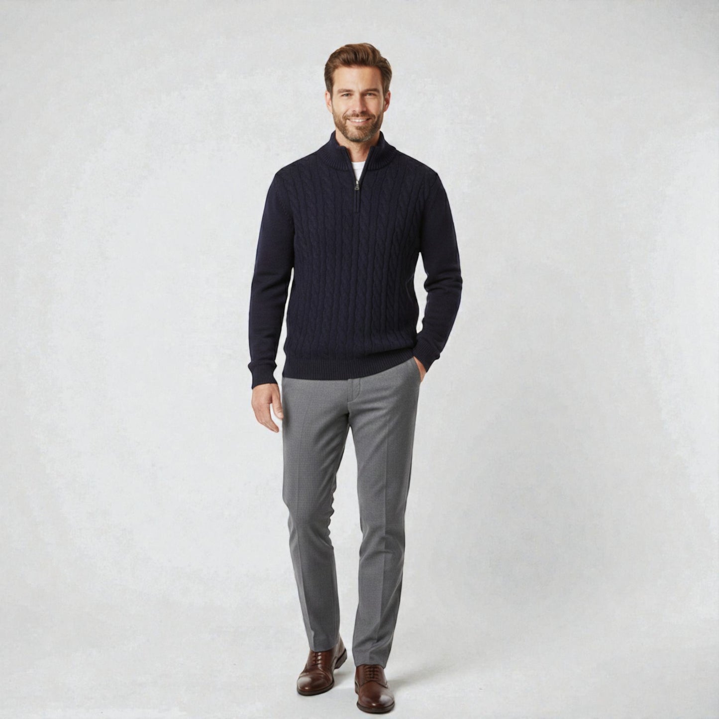 Montarello Soft Half-Zip Knit Sweater