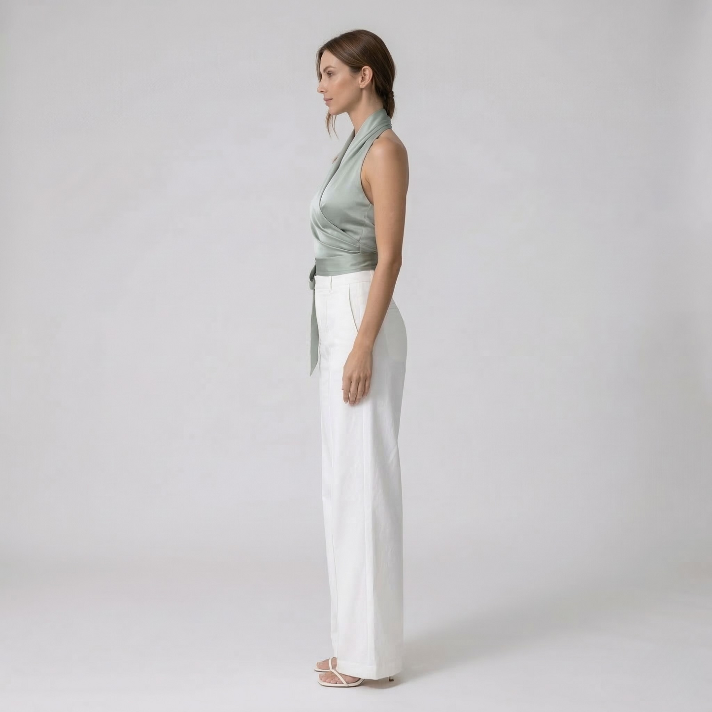 Montarello Halter Belted Sleeveless Top