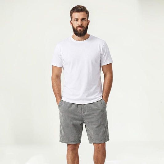 Montarello Cord Texture Patch Pocket Shorts Men's