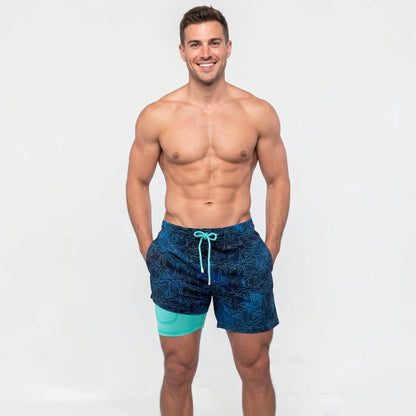 Montarello Men’s Compression-Lined Swim Shorts
