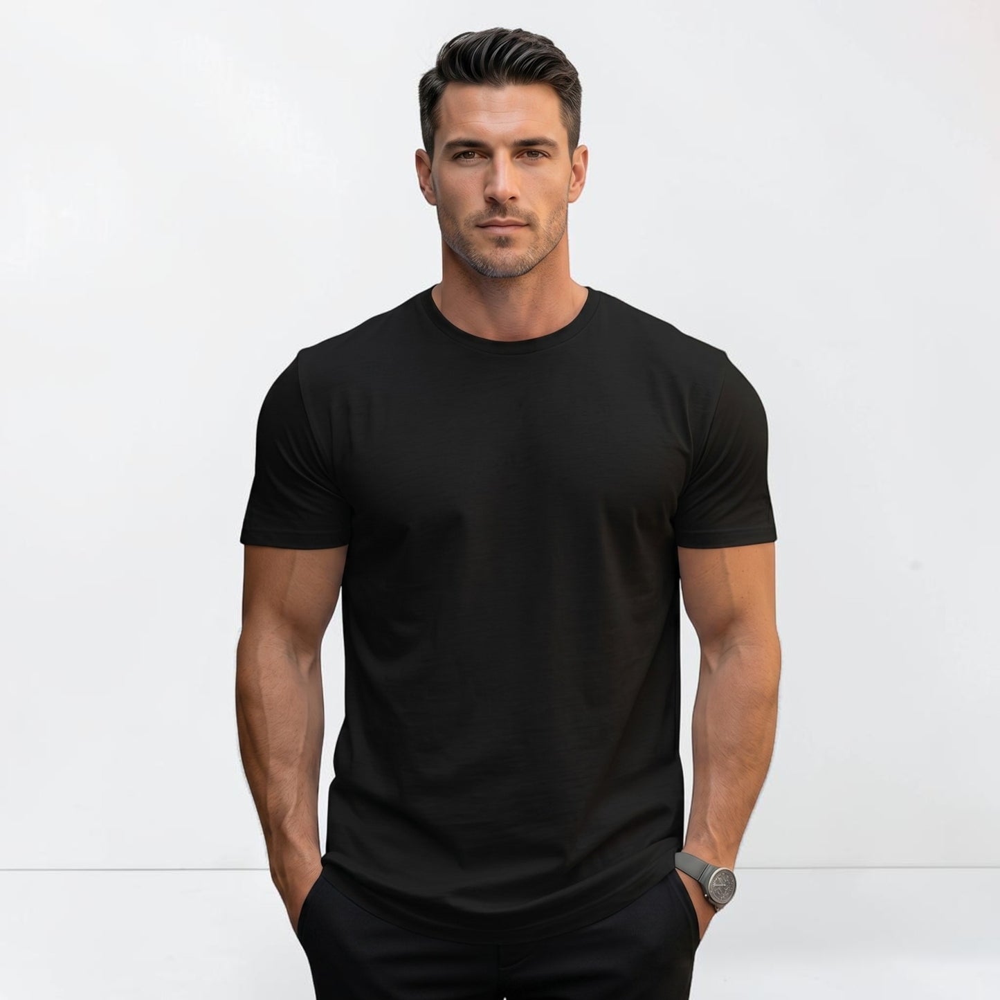Montarello Round Neck Short Sleeve T-Shirt Men's
