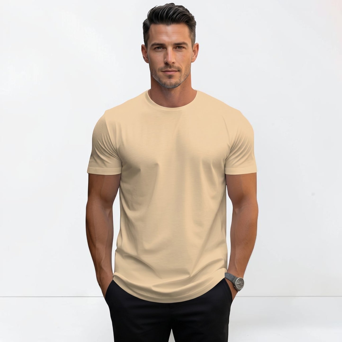 Montarello Round Neck Short Sleeve T-Shirt Men's