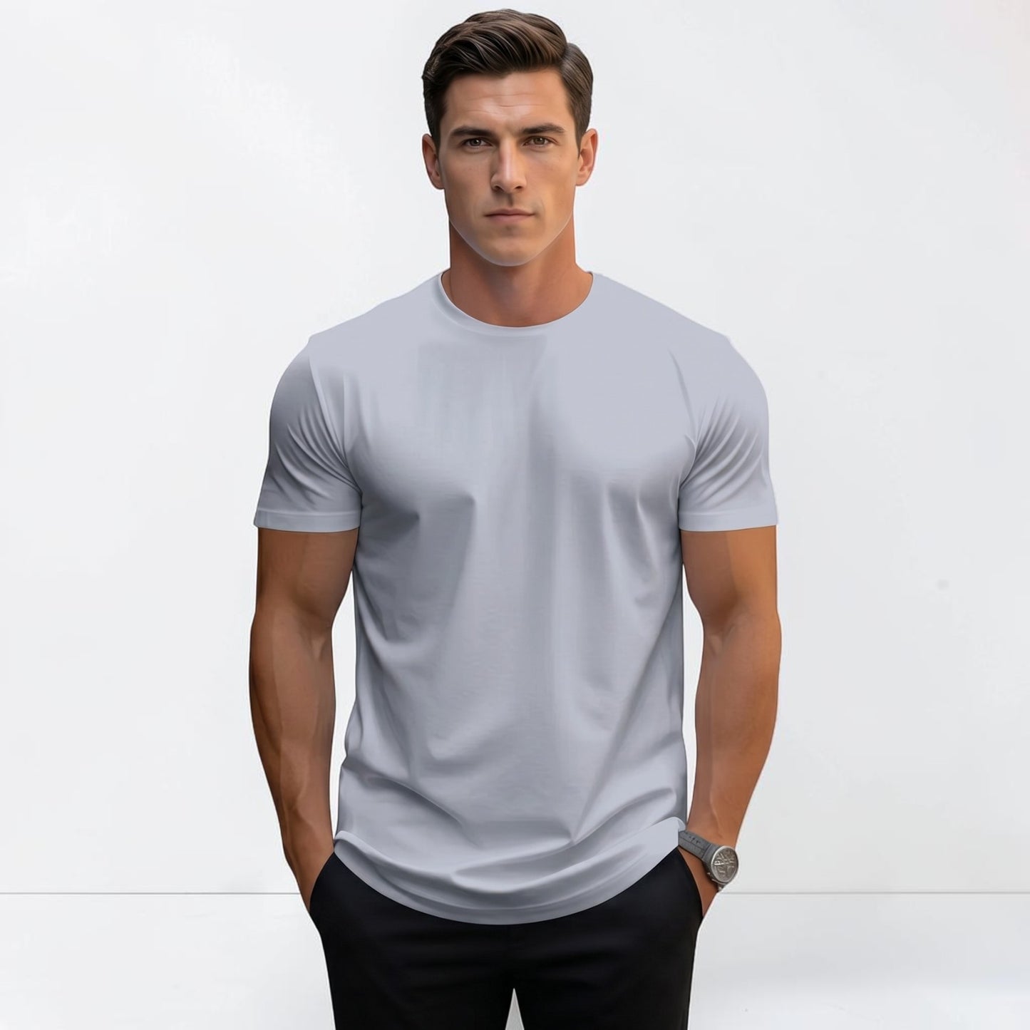 Montarello Round Neck Short Sleeve T-Shirt Men's