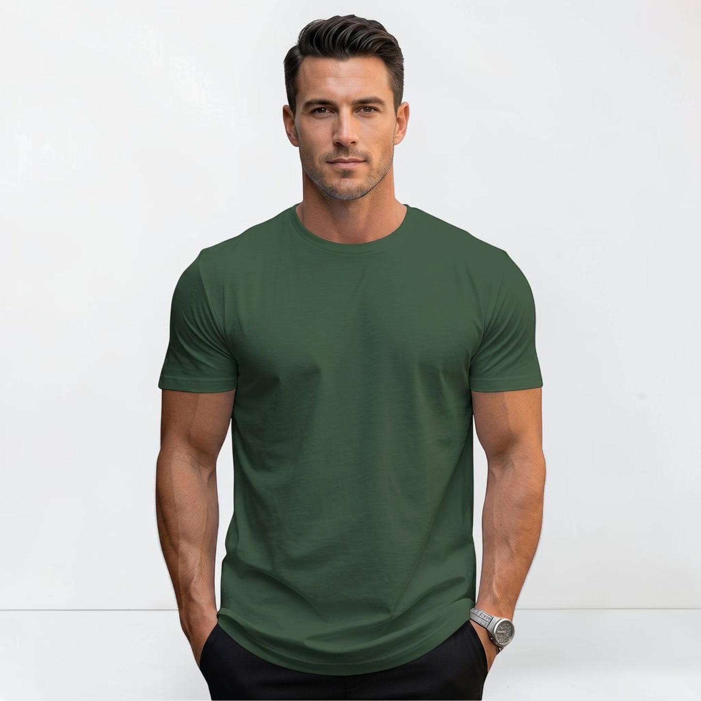 Montarello Round Neck Short Sleeve T-Shirt Men's
